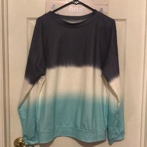 Tie - died Long sleeve crew sweatshirt